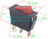 3 Pin 2 Position Red Lighted Rocker Switch for Desktop Grinder, Electric Fireplaces, Household Appliances, Lawn Mower