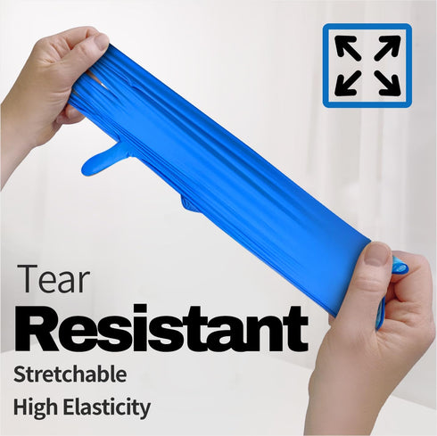 Medical Nitrile Exam Gloves, 5 mil Chemo-Rated Powder-Free Food Safe Cleaning Disposable Gloves, Blue, 100/1000Pcs
