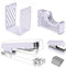 MEGREZ Desktop Staplers Kit, Acrylic Metal Stapler with 1000 PCS Staples, Office Supplies Set in Purple