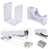 MEGREZ Desktop Staplers Kit, Acrylic Metal Stapler with 1000 PCS Staples, Office Supplies Set in Purple