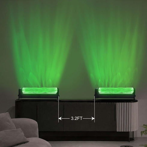 ycponggon 24W 16 -16"*2.4" RGBW Water Ripple Wall Light Colors, Remote Control, Water Wave Projection Wall Light