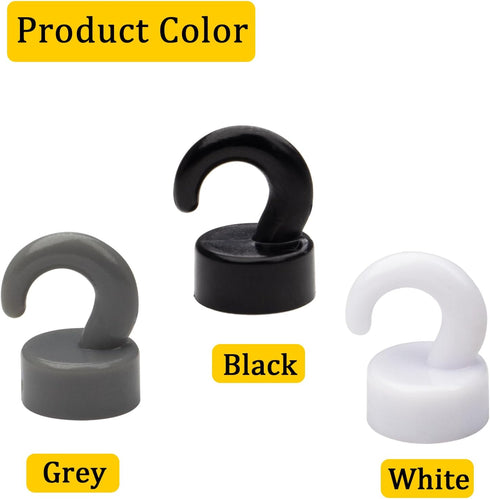 Small Magnetic Hooks White(2024 New) for Refrigerator, Mini Magnetic Hooks Light Duty for Cruise Cabins, Magnet Hook Tiny for Kitchen, Classroom, and Office - Pack of 10 (White)