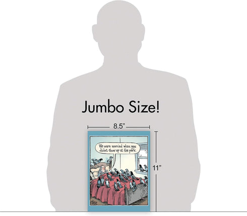 NobleWorks Big Funny Group Get Well Card, Jumbo Feel Better Soon from All of Us, 8.5 x 11 Inch