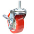 Heavy Duty Caster Wheels, Threaded Stem Casters, No Noise Swivel Locking Castor Wheels for Furniture