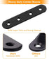 30 100MM 20MM 3MM PCS Black Straight Braces, Cast Iron X X Heavy Duty Corner Braces for Wood, Mending Plate Connector