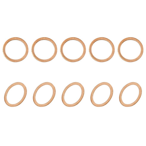 22mmx28mmx1mm Flat Copper Sealing Washers - 20Pack for Industrial Machinery M22 Screws, Copper Flat Ring Gaskets.