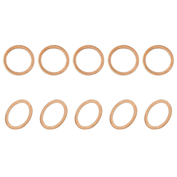 22mmx28mmx1mm Flat Copper Sealing Washers - 20Pack for Industrial Machinery M22 Screws, Copper Flat Ring Gaskets.