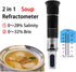 VGVGV 2 1 Refractometer0-28% Salinometer0-32% Brix Refractometer, in Brine Salinometer Suger Meter Tester for Wine