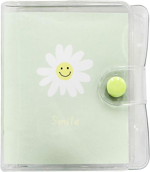 Mini Transparent 3-Ring Binder Covers - Clear Soft PVC Notebook Round Ring Binder Cover with Snap Button