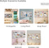Foldable Large Felt Bulletin Board, 36'' x 18'', Decorative Display Board with 35 Rose Pins for Home, Office