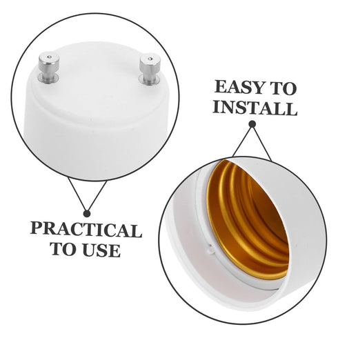 2Pcs Bulb Bulbs NUOBESTY Socket Adapter Converter Upgrade Home Lighting Fixtures Compatible with Standard Durable