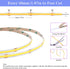 16.4ft/5m 4000K 24V Dimmable 2400LEDs CRI90+ COB Smart LED Strip Light - Natural White Strip Light with Remote Super
