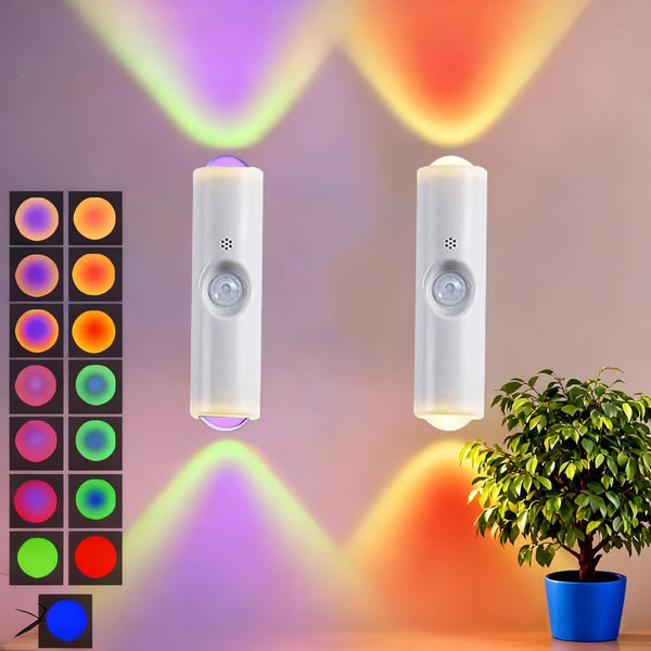Portable Wall Mounted Night Light,USB Rechargeable Magnetic LED Wall Lamp,Motion Sensor Night