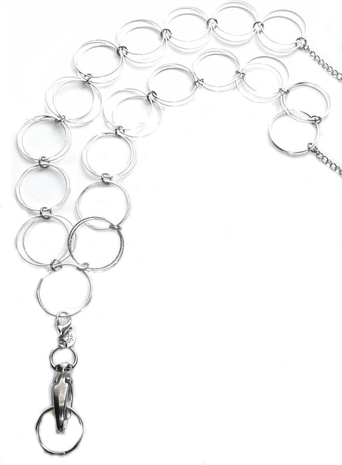 Hidden Hollow Beads Hello Beautiful! Fashion Lanyard, Women's Super Strong Chain ID Badge Holder, 36" Long