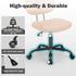Armless 360 DUMOS Home Office Executive Chair - Small Desk Chair with Low Back Lumbar Support, Height Adjustable PU
