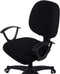 Smiry Stretch Jacquard Office Computer Chair Covers - Removable Washable Universal Desk Slipcovers in Black