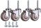 nerilee 2 Inch Rubber Caster Wheel Set of 4(2 with Brakes & 2