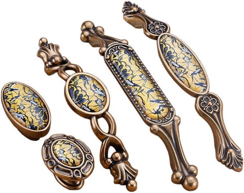 Pangyoo Closet B4 CC192mm PYouo-Cabinet Handles Coffee Classic Minimalist Wardrobe Door Handle, European Style Handle