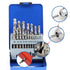 COMOWARE Drill Bit Sets for Metal, 19 Pcs Straight Shank M2 HSS Drill Bits for Stainless Steel & Wood