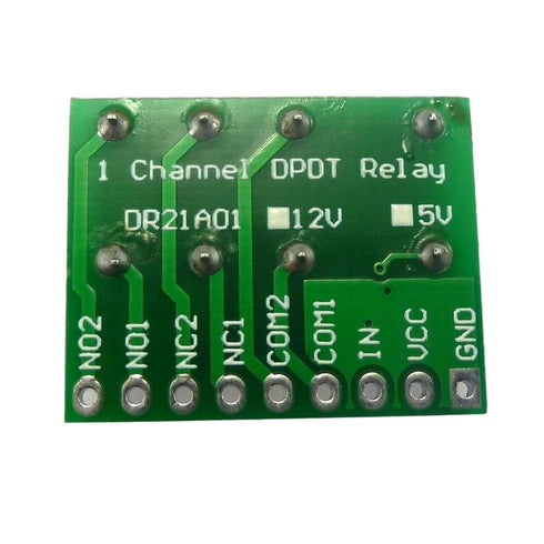 REKKOG 1PCS 5V 12V Aircraft(12V DC DPDT Signal Relay Module Dual selector Switch Board for LED MCU Motor Toy car Boat