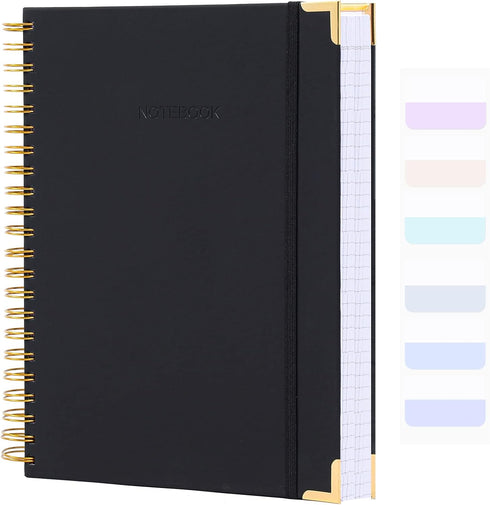 Spiral Notebook, College Ruled Journal, 8.5” x 11”, 300 Pages, Leather Writing Journal for Women Men