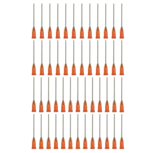 PATIKIL 50 Pcs 1.5 Inch Blunt Tip Dispensing Needles, 15G Industrial Liquid Dispenser Needle with Luer Lock for
