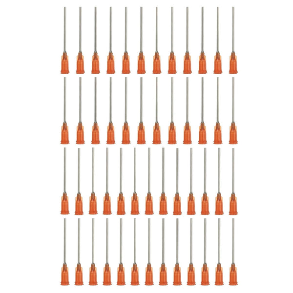 PATIKIL 50 Pcs 1.5 Inch Blunt Tip Dispensing Needles, 15G Industrial Liquid Dispenser Needle with Luer Lock for