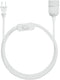 kwmobile Plug-in Light Cord - 15ft Long Fabric Pendant Lamp Cable with