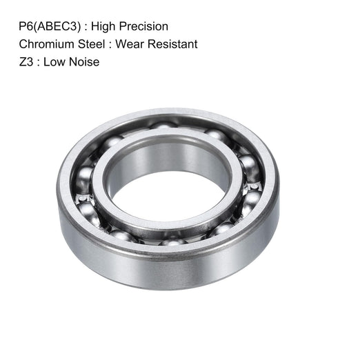 uxcell 4 Pcs Deep Groove Ball Bearing, 60/28, 28mm x 52mm x 12mm, High Carbon Chrome Steel