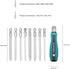 9pcs/set Precision Multi-Bit Screwdriver Set - Strong Magnetic 1/4" Hex Shank Slotted Phillips Head Kit with Rubber