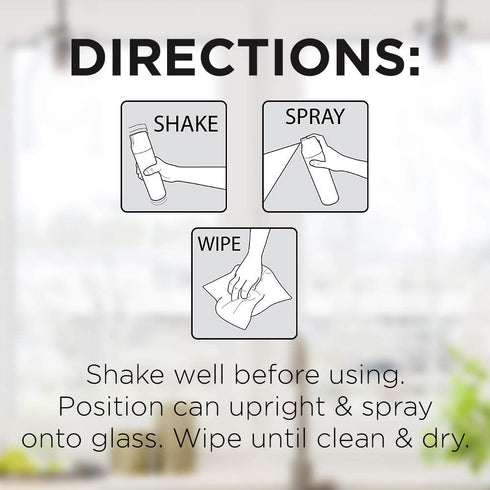 19 Weiman Glass Cleaner - Ounce - Professional Streak Free Foaming No Drip Removes Grease Dissolves Fingerprints