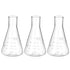 PATIKIL Erlenmeyer Flask, 3 Pcs 100ml Narrow Mouth Graduated Borosilicate Glass for Lab Experiments