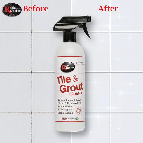 1 Pack Rock Doctor Natural Tile and Grout Cleaner, Remove Stains Dirt, Oil, and Soap Scum, Heavy Duty Non-Abrasive Tile