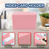 H4D 3x5 100 25 Index Card Holder with Heavyweight Ruled Index Cards and Plastic Dividers, Light Pink