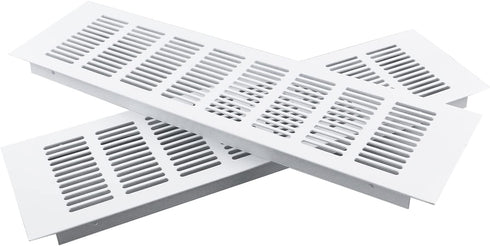 Geesatis 2 Pcs Rectangle Shape Mesh Air Vent 13.8 x 4 inch for Cabinet Shoe Cabinet Hardware Accessories with Mounting