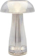 Mikasa Clear Acrylic Mushroom LED Rechargeable Cordless Lamp, 6.9x6.9x10.2 Inch