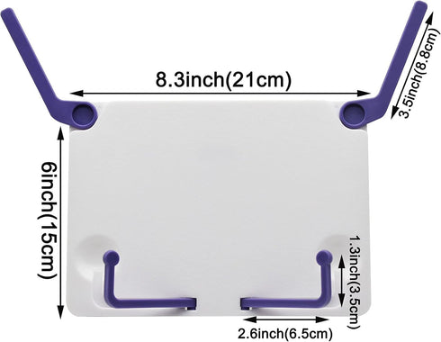 Maydahui Mini Desktop Book Stand Portable Foldable Lightweight Book Rest for Music Score Cookbook Tablet (Max Size 12 X