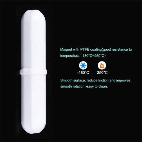 MECCANIXITY 2Pcs Magnetic Stirrer Mixer Stir Bar Rod, 50mm x 10mm with Ring Shape Coating Magnet
