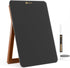 Desktop Black Glass Dry Erase Whiteboard, Small Portable White Board Easel for Desk, Reusable Notepad
