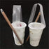 Generic 100 Pcs Clear Plastic Handle Drink Containers Bags T Type Delivery Hanging Carry Take Out Beverage Coffee Milk