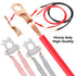 Ampper Heavy Duty Copper Wire Lugs, UL Eyelets Ring Crimp Connectors for Battery Cable Ends (2 Awg, 3/8" Ring, 10 Pcs)
