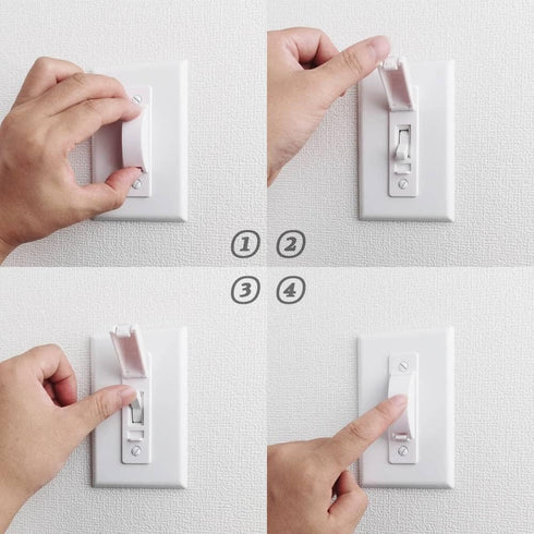 Wall Switch Guard, ILIVABLE Childproof Light Switch Plate Covers, Protects Circuits from Accidental Use, White