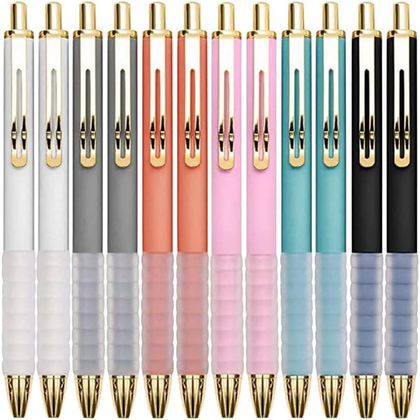Pens Fine Point Smooth Writing Pens, Personalized Ballpoint Pens Bulk, Black Ink 1.0 mm for Office Supplies (12-pack)