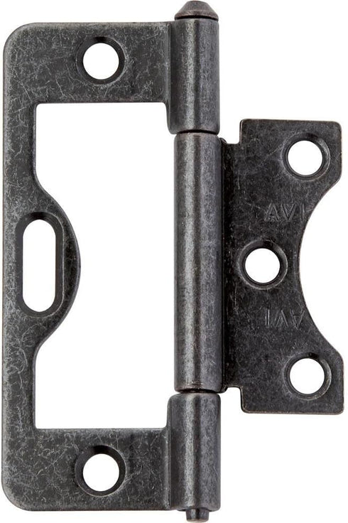 3" Inset Rockler Non-Mortise Butt Hinges - Heavy-Duty Hinges for Shutters, Cabinets & Interior Doors - Removable Pin