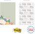 Simple Floral Sticky Note Pad Set of 5 Assortment / 4" x 6" Botanical Pads / 50 Sheets Per Pad / Made in USA