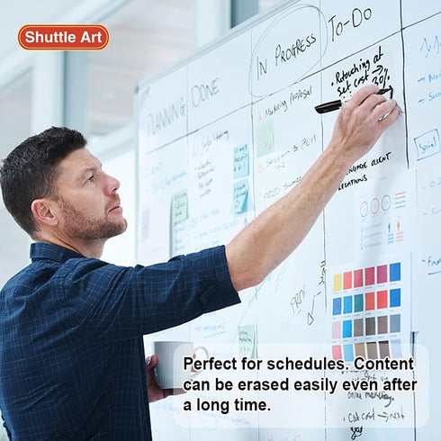 Shuttle Art Wet Erase Markers, 15 Pack Black 1mm Fine Tip, Smudge-Free for Laminated Calendars and Whiteboards