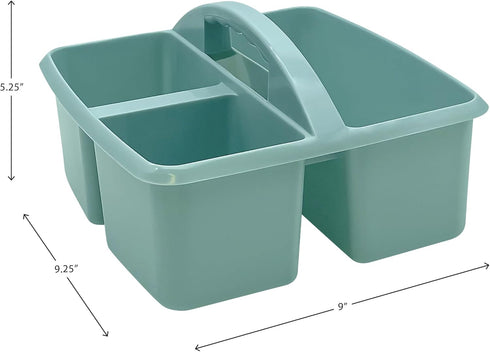 Teacher Created Resources Calming Blue Portable Plastic Storage Caddy, 6-Pack for Classrooms, Kids Room, Office