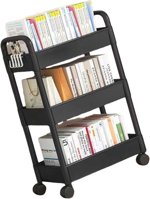 apcans 3 Layer Rolling Storage Cart Organizers for Kitchen Bathroom Shelving Unit with Wheels Mobile Storage Rack