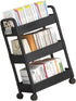 apcans 3 Layer Rolling Storage Cart Organizers for Kitchen Bathroom Shelving Unit with Wheels Mobile Storage Rack