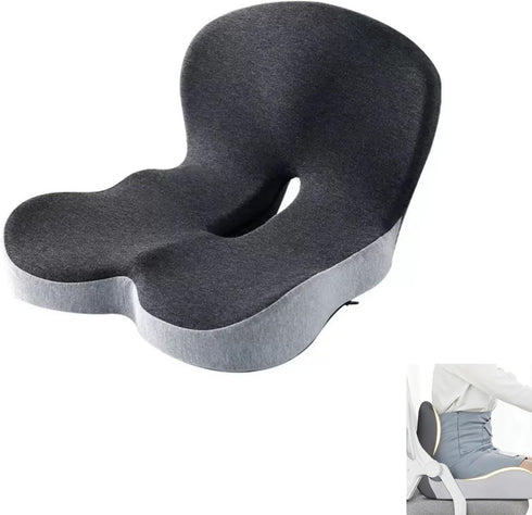 JNHEST Orthopedic Cushion, L-Shaped Ergonomic Design Seat Cushion, Non Slip Memory Foam Car